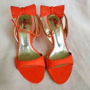 KILLAH Orange leather sandals sz. 37